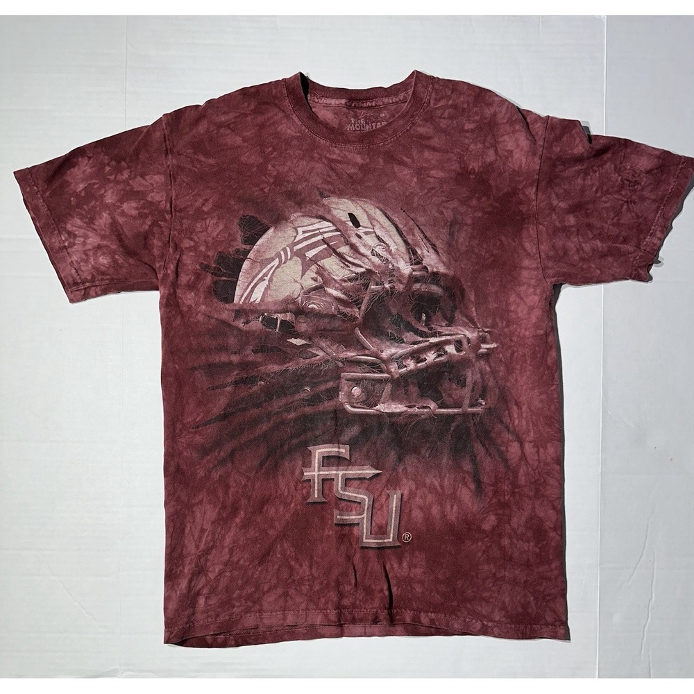 The Mountain T Shirt Adult Medium Red Florida State University Helmet Graphic